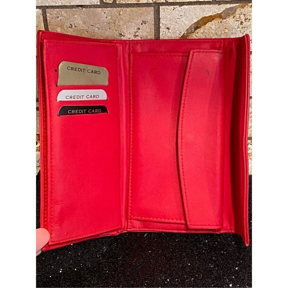 Jordache Vintage Checkbook Wallet RED - Picture 6 of 9